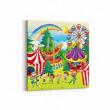 Olla 12776K Çocuk Odası Görseli Kare Kanvas Tablo (Ölçü: 25X25)