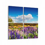 Olla 13787K4 Doğa / Manzara Görseli Kare 4'lü Kanvas Tablo (Ölçü: 145X145)