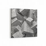 Olla 10023K Abstract 3 Boyut Görsel Kare Kanvas Tablo (Ölçü: 25X25)