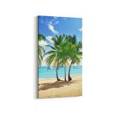 Olla 16448DD Kumsal / Sahil Görseli Dikey Dar Kanvas Tablo (Ölçü: 60X120)