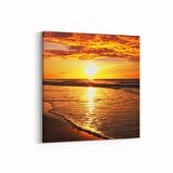 Olla 15899K Günbatımı Görseli Kare Kanvas Tablo (Ölçü: 25X25)