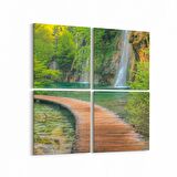 Olla 13711K4 Doğa / Manzara Görseli Kare 4'lü Kanvas Tablo (Ölçü: 145X145)