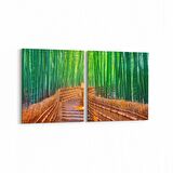 Olla 14512K2Y Doğa / Manzara Görseli Kare 2'li Yatay Kanvas Tablo (Ölçü: 145X70)