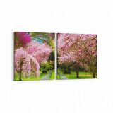 Olla 13895K2Y Doğa / Manzara Görseli Kare 2'li Yatay Kanvas Tablo (Ölçü: 105X50)