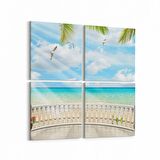 Olla 14149K4 Doğa / Manzara Görseli Kare 4'lü Kanvas Tablo (Ölçü: 125X125)