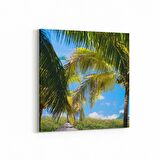 Olla 16475K Kumsal / Sahil Görseli Kare Kanvas Tablo (Ölçü: 100X100)