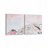 Olla 12814K2Y Çocuk Odası Görseli 2'li Yatay Kanvas Tablo (Ölçü: 85X40)