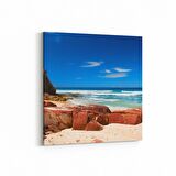 Olla 16357K Kumsal / Sahil Görseli Kare Kanvas Tablo (Ölçü: 25X25)
