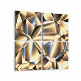 Olla 10193K4 Abstract Görsel Kare 4'lü Kanvas Tablo (Ölçü: 65X65)