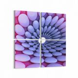 Olla 10218K4 Abstract Girdap Görsel Kare 4'lü Kanvas Tablo (Ölçü: 105X105)