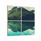 Olla 13762K4 Doğa / Manzara Görseli Kare 4'lü Kanvas Tablo (Ölçü: 145X145)