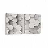 Olla 14916K2Y Geometrik Desen Görseli Kare 2'li Yatay Kanvas Tablo (Ölçü: 65X30)