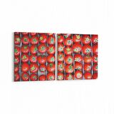 Olla 15261K2Y Gıda Görseli Kare 2'li Yatay Kanvas Tablo (Ölçü: 65X30)