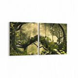 Olla 14343K2Y Doğa / Manzara Görseli Kare 2'li Yatay Kanvas Tablo (Ölçü: 65X30)