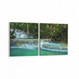 Olla 13957K2Y Doğa / Manzara Görseli Kare 2'li Yatay Kanvas Tablo (Ölçü: 125X60)