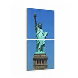 Olla 18127KD Yapı Görseli Kare 2'li Dikey Kanvas Tablo (Ölçü: 30X65)
