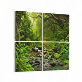 Olla 14178K4 Doğa / Manzara Görseli Kare 4'lü Kanvas Tablo (Ölçü: 145X145)
