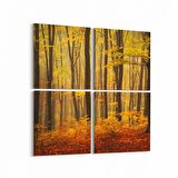 Olla 13356K4 Doğa / Manzara Görseli Kare 4'lü Kanvas Tablo (Ölçü: 145X145)