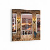 Olla 18010K4 Yapı Görseli Kare 4'lü Kanvas Tablo (Ölçü: 65X65)