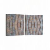 Olla 10360K2Y Abstract Görsel Kare 2'li Yatay Kanvas Tablo (Ölçü: 145X70)