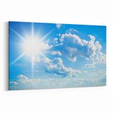 Olla 15437Y Gökyüzü Bulut Görseli  Yatay Kanvas Tablo (Ölçü: 90X60)