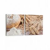 Olla 15157K2Y Gıda Görseli Kare 2'li Yatay Kanvas Tablo (Ölçü: 65X30)