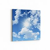 Olla 15434K Gökyüzü Bulut Görseli  Kare Kanvas Tablo (Ölçü: 30X30)