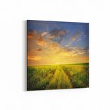 Olla 16060K Günbatımı Görseli Kare Kanvas Tablo (Ölçü: 30X30)