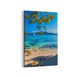 Olla 16356D Kumsal / Sahil Görseli Dikey Kanvas Tablo (Ölçü: 80X120)
