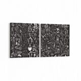 Olla 15262K2Y Gıda Görseli Kare 2'li Yatay Kanvas Tablo (Ölçü: 125X60)