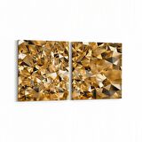 Olla 10103K2Y Abstract Görsel Kare 2'li Yatay Kanvas Tablo (Ölçü: 125X60)
