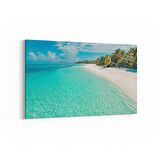 Olla 16575Y Kumsal / Sahil Görseli Yatay Kanvas Tablo (Ölçü: 70X50)