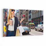 Olla 16889Y Model / Manken Görseli Yatay Kanvas Tablo (Ölçü: 45X30)