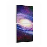 Olla 17589K2D Uzay Görseli Kare 2'li Dikey Kanvas Tablo (Ölçü: 30X65)