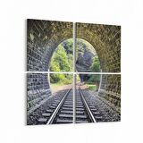 Olla 13878K4 Doğa / Manzara Görseli Kare 4'lü Kanvas Tablo (Ölçü: 65X65)