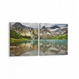 Olla 13566K2Y Doğa / Manzara Görseli Kare 2'li Yatay Kanvas Tablo (Ölçü: 105X50)