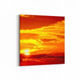 Olla 15915K Günbatımı Görseli Kare Kanvas Tablo (Ölçü: 25X25)