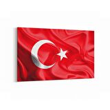 Olla 17529Y Türk Bayrağı Görseli Yatay Kanvas Tablo (Ölçü: 120X80)