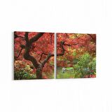 Olla 14222K2Y Doğa / Manzara Görseli Kare 2'li Yatay Kanvas Tablo (Ölçü: 105X50)