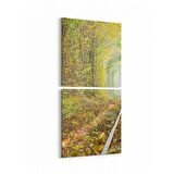 Olla 13405K2D Doğa / Manzara Görseli Kare 2'li Dikey Kanvas Tablo (Ölçü: 30X65)