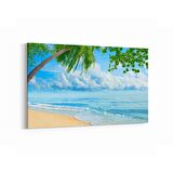 Olla 16344Y Kumsal / Sahil Görseli Yatay Kanvas Tablo (Ölçü: 90X60)