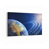Olla 17692Y Uzay Görseli Yatay Kanvas Tablo (Ölçü: 150X100)