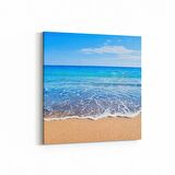 Olla 16586K Kumsal / Sahil Görseli Kare Kanvas Tablo (Ölçü: 25X25)