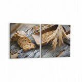 Olla 15134K2Y Gıda Görseli Kare 2'li Yatay Kanvas Tablo (Ölçü: 125X60)