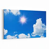 Olla 15602Y Gökyüzü Bulut Görseli  Yatay Kanvas Tablo (Ölçü: 120X80)