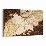 Olla 16205Y Harita Görseli Yatay Kanvas Tablo (Ölçü: 150X100)