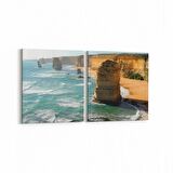 Olla 14552K2Y Doğa / Manzara Görseli Kare 2'li Yatay Kanvas Tablo (Ölçü: 85X40)