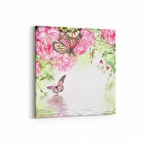 Olla 11698K Orkide Çiçek Görseli Kare Kanvas Tablo (Ölçü: 25X25)