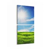 Olla 14626K2D Doğa / Manzara Görseli Kare 2'li Dikey Kanvas Tablo (Ölçü: 30X65)
