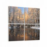 Olla 13178K4 Doğa / Manzara Görseli Kare 4'lü Kanvas Tablo (Ölçü: 125X125)
